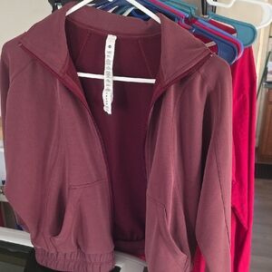 lululemon athletica Maroon Bomber Jacket